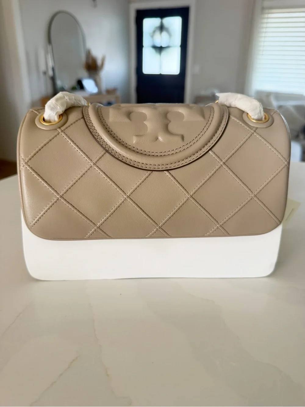 Tory Burch Small Fleming Soft Shoulder Bag in Fresh Clay MSRP $630 NEW - Picture 5 of 10